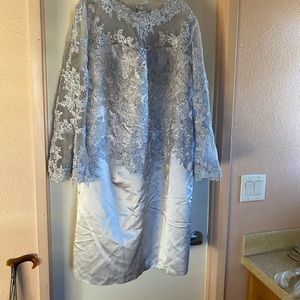 Silver formal dress (Like mother/ grandmother of the bride)